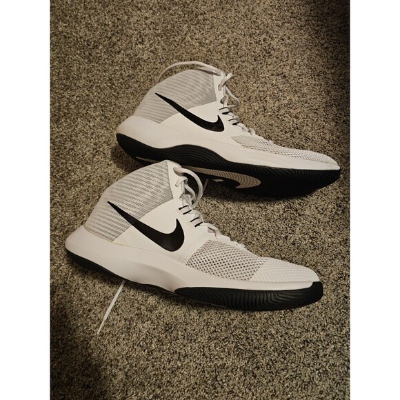 Nike Air Precision Men’s Size 14 High Top White And Black 898455-100 - Picture 3 of 5